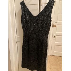 Beaded and sequined cocktail dress